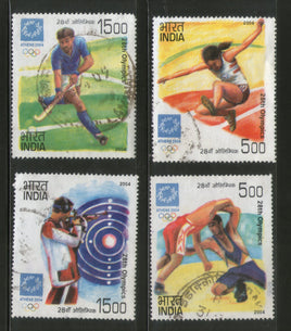 India 2004 Olympics Athens Sport 4v Phila-2061 Used Set