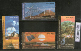India 2007 Renewable Energy Solar Wind Hydro Biomass  4v Phila-2318 Used Set