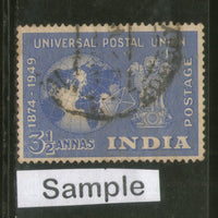 India 1949 3½As UPU Universal Postal Union Phila-292 1v Used