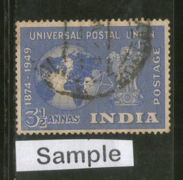 India 1949 3½As UPU Universal Postal Union Phila-292 1v Used