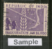 India 1950 4As Inauguration of Republic of India Phila-296 1v Used