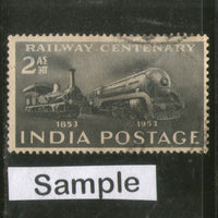 India 1953 Railway Centenary Steam Locomotive Phila-307 1v Used