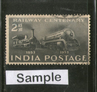 India 1953 Railway Centenary Steam Locomotive Phila-307 1v Used
