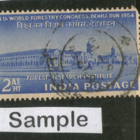 India 1954 World Forestry Congress Phila -317 1v Used Stamp