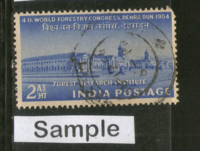 India 1954 World Forestry Congress Phila -317 1v Used Stamp