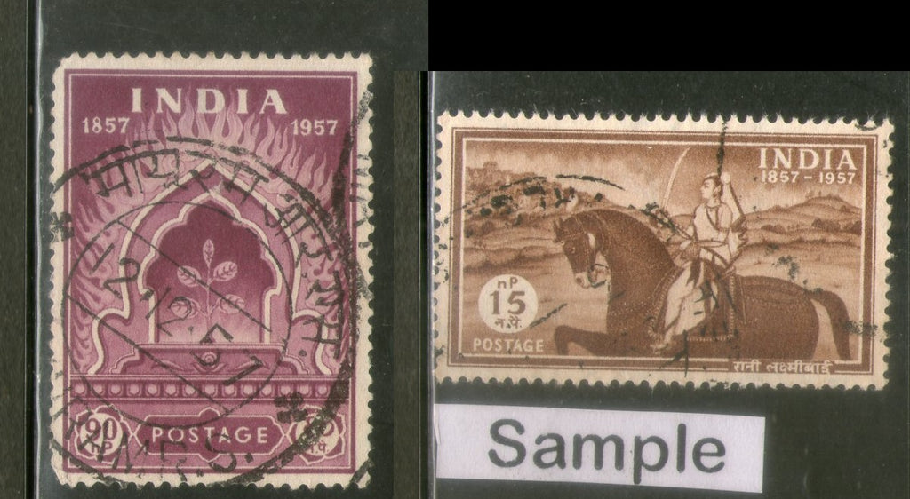 India 1957 First Struggle for Freedom Shrine Phila 321-22 2v Used Set