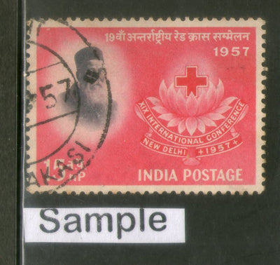 India 1957 International Red Cross Conference Heneri Dunant Phila-323 1v Used Stamp