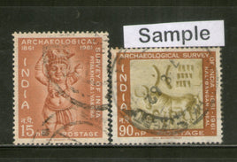 India 1961 Archaeological Survey of India Phila-362-3 2v Used Stamp set