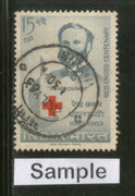 India 1963 Red Cross Centenary Henry Dunant Phila-383 1v Used Stamp