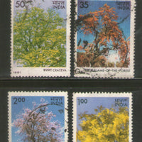 India 1981 Indian Flowering Trees 4v Phila-864a Used Set