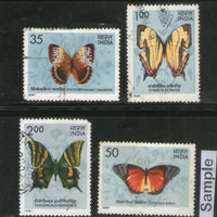 India 1981 Butterflies Insect Phila-869a Used Set