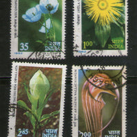India 1982 Himalayan Flowers 4v Phila-893a Used Set
