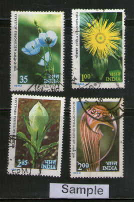 India 1982 Himalayan Flowers 4v Phila-893a Used Set