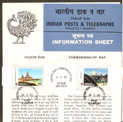 India 1983 Commonwealth Day Mountain Temple Phila-925-26 Cancelled Folder