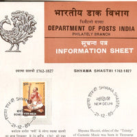 India 1985 Shyama Shastri Phila-1022 Cancelled Folder