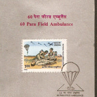 India 1992 Parachute Field Ambulance Military Phila-1345 Cancelled Folder