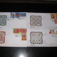 India 2010 Astrological Signs Zodiac Astrology Complete set of 4 FDCs