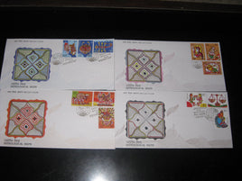 India 2010 Astrological Signs Zodiac Astrology Complete set of 4 FDCs