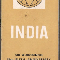 India 1964 Sri Aurobindo Philosopher & Teacher Phila-405 Blank Folder