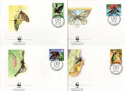 Papua New Guinea 1988 WWF Butterfly Moth Insect Wildlife Sc 699-70 FDCs # 70