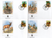 Mozambique 1991 WWF Lichtenstein's Hartebeest Antelope Deer Wildlife Animal Mammals FDCs # 108 - Phil India Stamps