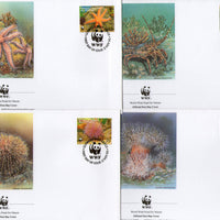 Alderney 1993 Star Fishes Lobster Marine Life Corals Fauna Sc 69 WWF FDCs # 152 - Phil India Stamps