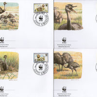 Uruguay 1993 WWF Greater Rhea Flightless Bird Wildlife Fauna Sc 1509-12 FDCs Set # 156 - Phil India Stamps